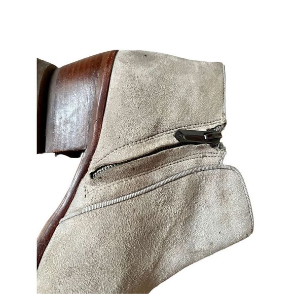 Sam Edelman Boots Womens 7 Petty Ankle Booties Tan Leather Block Heels Casual - Picture 5 of 12